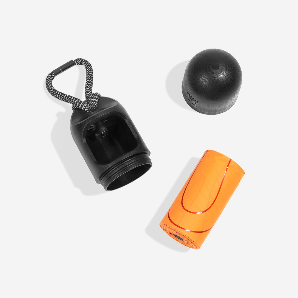 Dispensador de Bolsas Higiénicas Negro +1 Rollo