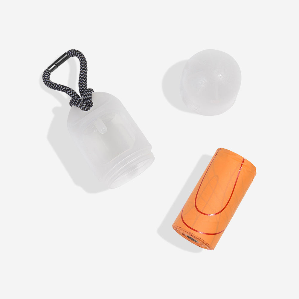 Dispensador de Bolsas Higiénicas Transparente +1 Rollo