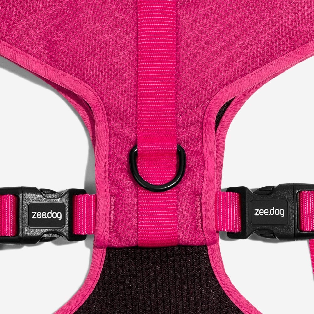 Pechera Air Mesh Ajustable para Perros Pink Led